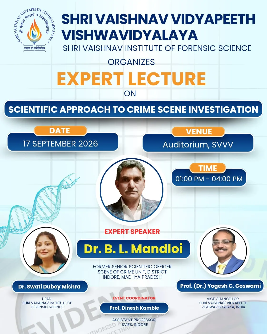 Expert Lecture - Institute of Forensic Science